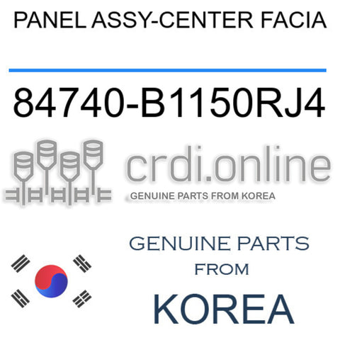 PANEL ASSY-CENTER FACIA [ORIGINAL] 84740-B1150RJ4 84740B1150RJ4 84740 B1150RJ4