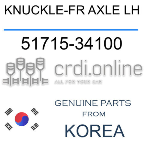 KNUCKLE-FR AXLE LH [ORIGINAL] 51715-34100 5171534100 51715 34100