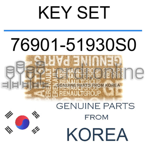 KEY SET [ORIGINAL] 76901-51930S0 7690151930S0 76901 51930S0