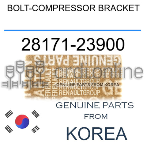 BOLT-COMPRESSOR BRACKET [ORIGINAL] 28171-23900 2817123900 28171 23900