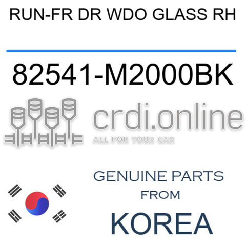 RUN-FR DR WDO GLASS RH [ORIGINAL] 82541-M2000BK 82541M2000BK 82541 M2000BK