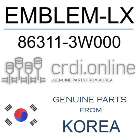 EMBLEM-LX 86311-3W000 863113W000 86311 3W000