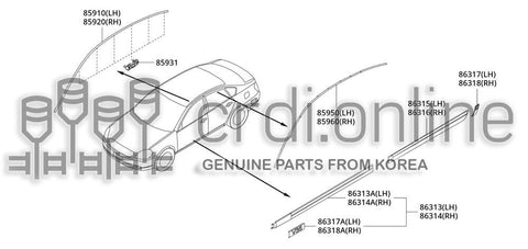 EMBLEM-FRONT DOORRH 86318-52101 8631852101 86318 52101