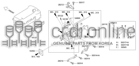 BRACKET-ENGINE COVERFRONT 28224-41900 2822441900 28224 41900