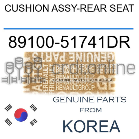 CUSHION ASSY-REAR SEAT [ORIGINAL] 89100-51741DR 8910051741DR 89100 51741DR