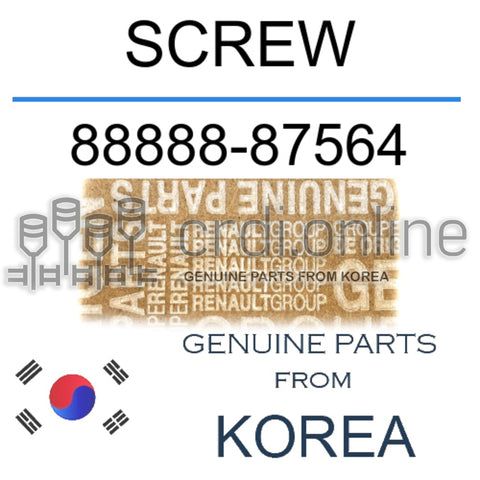 SCREW [ORIGINAL] 88888-87564 8888887564 88888 87564