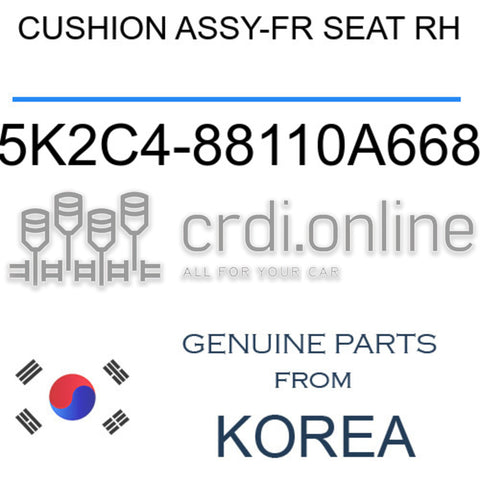CUSHION ASSY-FR SEAT RH [ORIGINAL] 5K2C4-88110A668 5K2C488110A668 5K2C4 88110A668