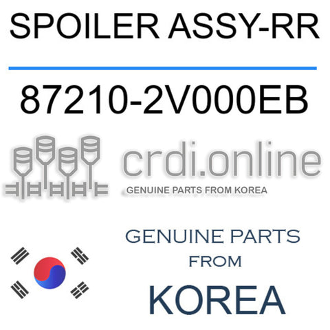 SPOILER ASSY-RR [ORIGINAL] 87210-2V000EB 872102V000EB 87210 2V000EB