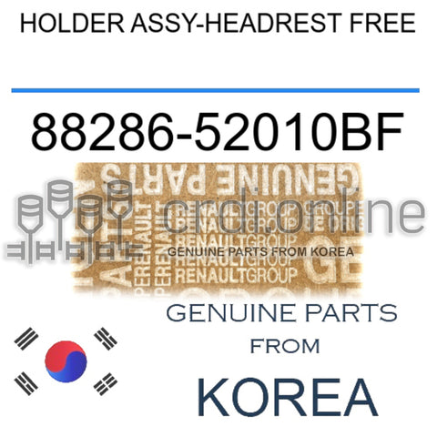 HOLDER ASSY-HEADREST FREE [ORIGINAL] 88286-52010BF 8828652010BF 88286 52010BF