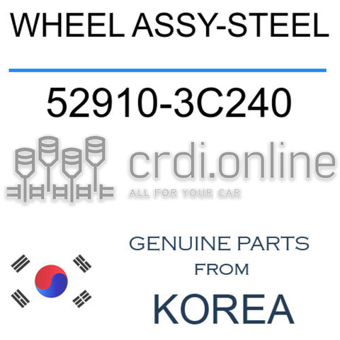 WHEEL ASSY-STEEL 52910-3C240 529103C240 52910 3C240