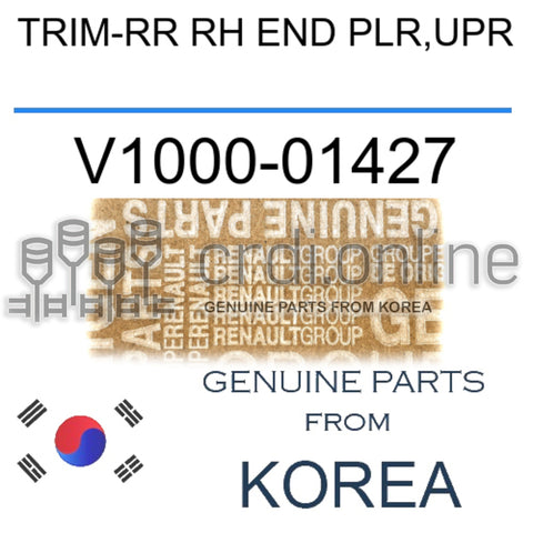 TRIM-RR RH END PLR,UPR [ORIGINAL] V1000-01427 V100001427 V1000 01427