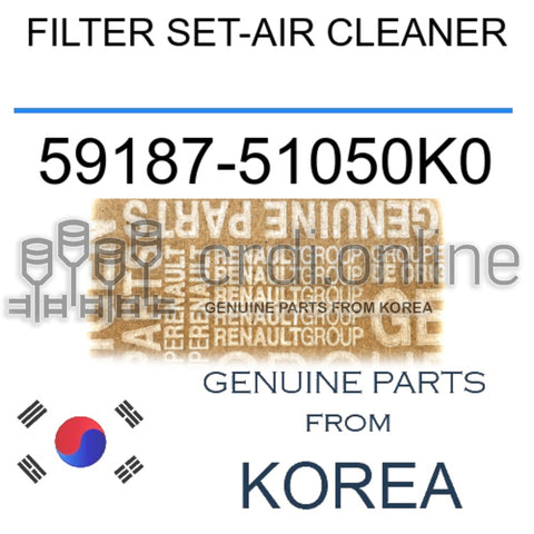 FILTER SET-AIR CLEANER [ORIGINAL] 59187-51050K0 5918751050K0 59187 51050K0