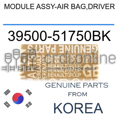 MODULE ASSY-AIR BAG,DRIVER [ORIGINAL] 39500-51750BK 3950051750BK 39500 51750BK