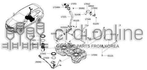 PUMP COMPLETE-FUEL 17040-4BE1A 170404BE1A 17040 4BE1A