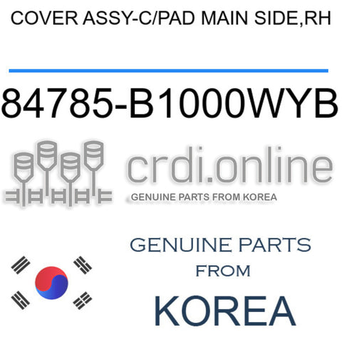 COVER ASSY-C/PAD MAIN SIDE,RH [ORIGINAL] 84785-B1000WYB 84785B1000WYB 84785 B1000WYB