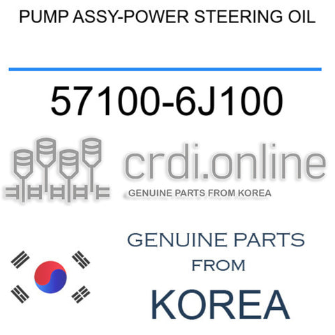 PUMP ASSY-POWER STEERING OIL [ORIGINAL] 57100-6J100 571006J100 57100 6J100