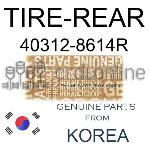 TIRE-REAR [ORIGINAL] 40312-8614R 403128614R 40312 8614R