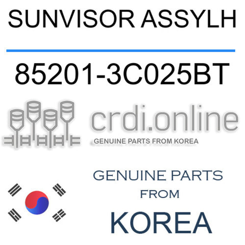 SUNVISOR ASSYLH [ORIGINAL] 85201-3C025BT 852013C025BT 85201 3C025BT