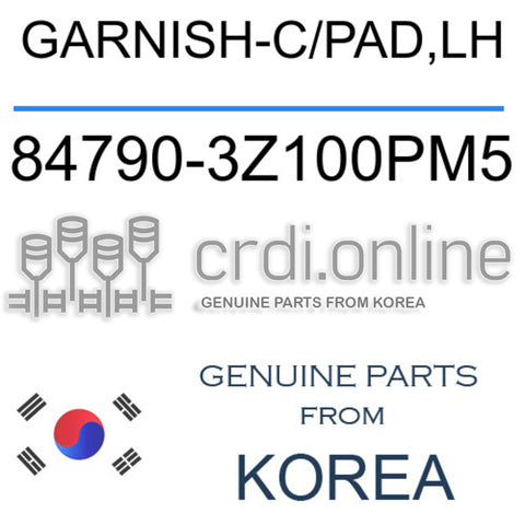 GARNISH-C/PAD,LH [ORIGINAL] 84790-3Z100PM5 847903Z100PM5 84790 3Z100PM5