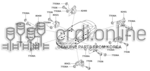 HINGE ASSY-REAR DOORUPPER LH 82401-6799R 824016799R 82401 6799R