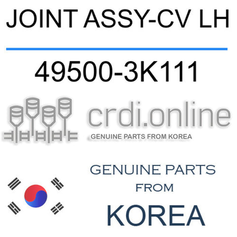 JOINT ASSY-CV LH [ORIGINAL] 49500-3K111 495003K111 49500 3K111