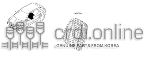 PAD&TRIM-FRONT SEAT BACKLH 87650-5755R 876505755R 87650 5755R