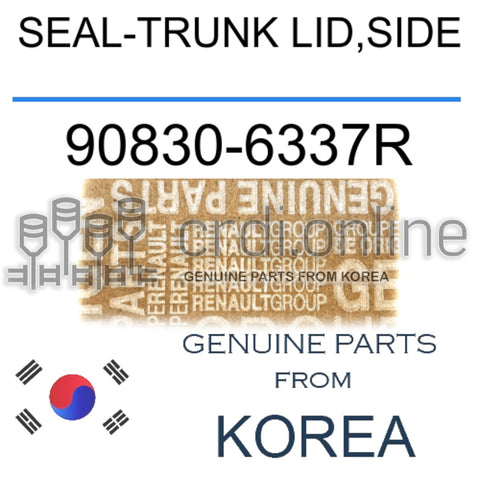 SEAL-TRUNK LID,SIDE [ORIGINAL] 90830-6337R 908306337R 90830 6337R