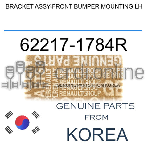 BRACKET ASSY-FRONT BUMPER MOUNTING,LH [ORIGINAL] 62217-1784R 622171784R 62217 1784R