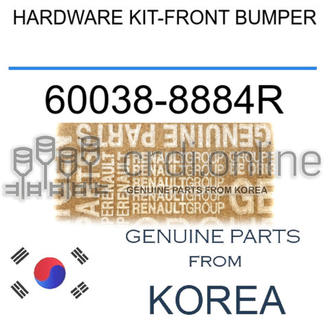 HARDWARE KIT-FRONT BUMPER [ORIGINAL] 60038-8884R 600388884R 60038 8884R