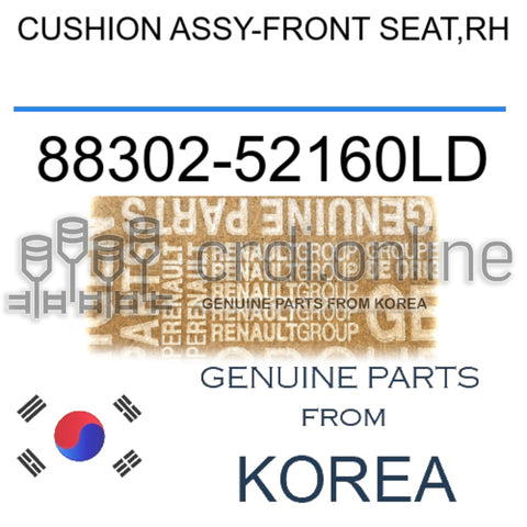 CUSHION ASSY-FRONT SEAT,RH [ORIGINAL] 88302-52160LD 8830252160LD 88302 52160LD