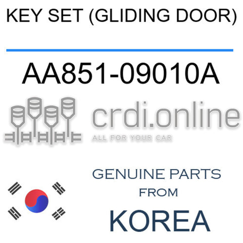KEY SET (GLIDING DOOR) [ORIGINAL] AA851-09010A AA85109010A AA851 09010A