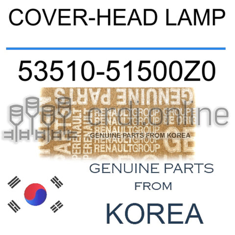 COVER-HEAD LAMP [ORIGINAL] 53510-51500Z0 5351051500Z0 53510 51500Z0