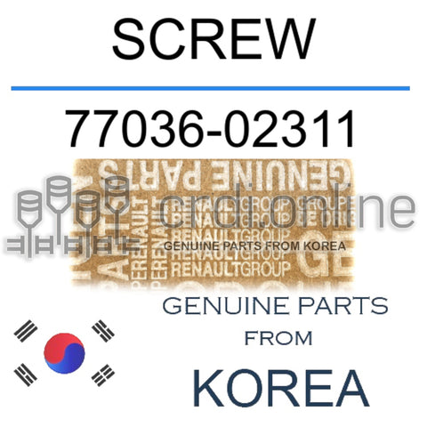 SCREW [ORIGINAL] 77036-02311 7703602311 77036 02311