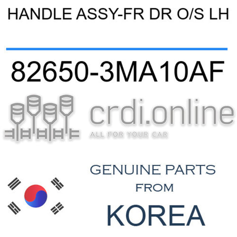 HANDLE ASSY-FR DR O/S LH [ORIGINAL] 82650-3MA10AF 826503MA10AF 82650 3MA10AF