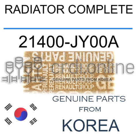 RADIATOR COMPLETE [ORIGINAL] 21400-JY00A 21400JY00A 21400 JY00A
