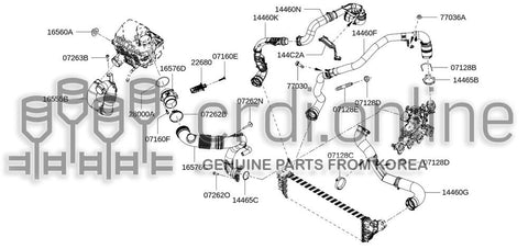 DUCT-FILTER OUTLET & COMPRESSOR INLET 2ND 16576-3705R 165763705R 16576 3705R