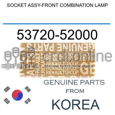 SOCKET ASSY-FRONT COMBINATION LAMP [ORIGINAL] 53720-52000 5372052000 53720 52000