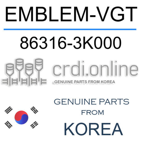 EMBLEM-VGT 86316-3K000 863163K000 86316 3K000