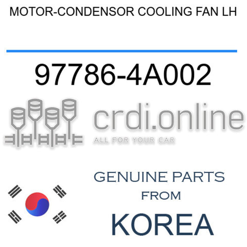 MOTOR-CONDENSOR COOLING FAN LH [ORIGINAL] 97786-4A002 977864A002 97786 4A002