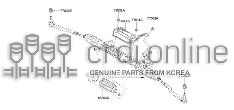 BOOT KIT-POWER STEERINGGEAR 48203-2061R 482032061R 48203 2061R