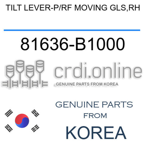 TILT LEVER-P/RF MOVING GLS,RH [ORIGINAL] 81636-B1000 81636B1000 81636 B1000