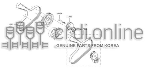 BELT-COMPRESSOR 28122-15900 2812215900 28122 15900