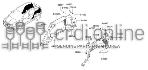 FINISHER-REAR SEAT HINGELH 84968-JY00A 84968JY00A 84968 JY00A