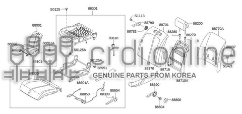 BACK GARNISH ASSYRH 88870-52711NV 8887052711NV 88870 52711NV