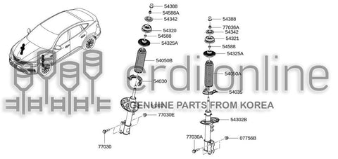 INSULATOR ASSY-STRUT MOUNTINGRH 54302-4232R 543024232R 54302 4232R
