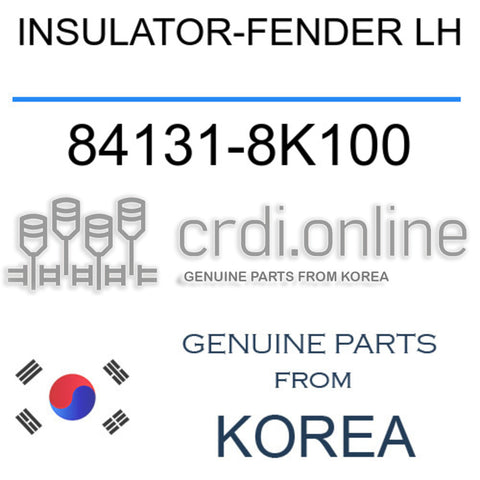 INSULATOR-FENDER LH [ORIGINAL] 84131-8K100 841318K100 84131 8K100