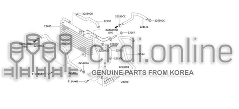 TUBE ASSY-OIL COOLER 22490-51900 2249051900 22490 51900