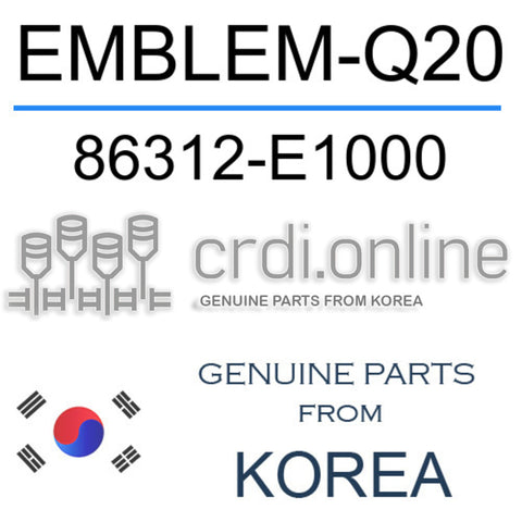 EMBLEM-Q20 [ORIGINAL] 86312-E1000 86312E1000 86312 E1000