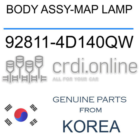 BODY ASSY-MAP LAMP 92811-4D140QW 928114D140QW 92811 4D140QW