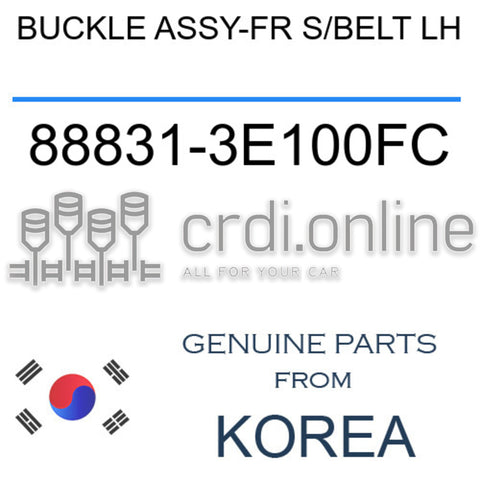 BUCKLE ASSY-FR S/BELT LH [ORIGINAL] 88831-3E100FC 888313E100FC 88831 3E100FC
